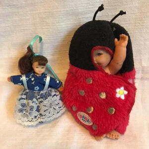 Baby Born Doll and mini Mattel Doll 2 pieces lot